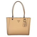 Beige Polyurethan Damentasche