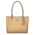 Beige Polyurethan Damentasche