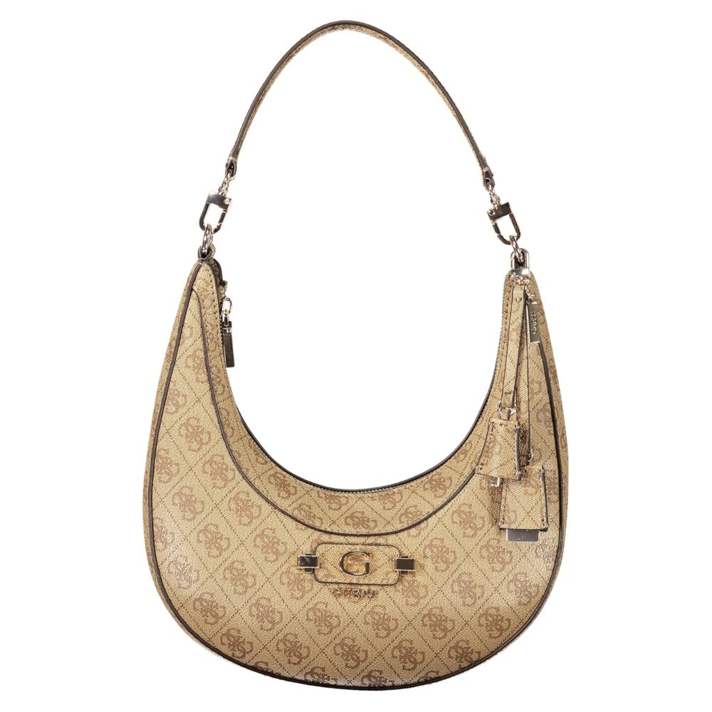 Beige Polyurethane Damen Handtasche