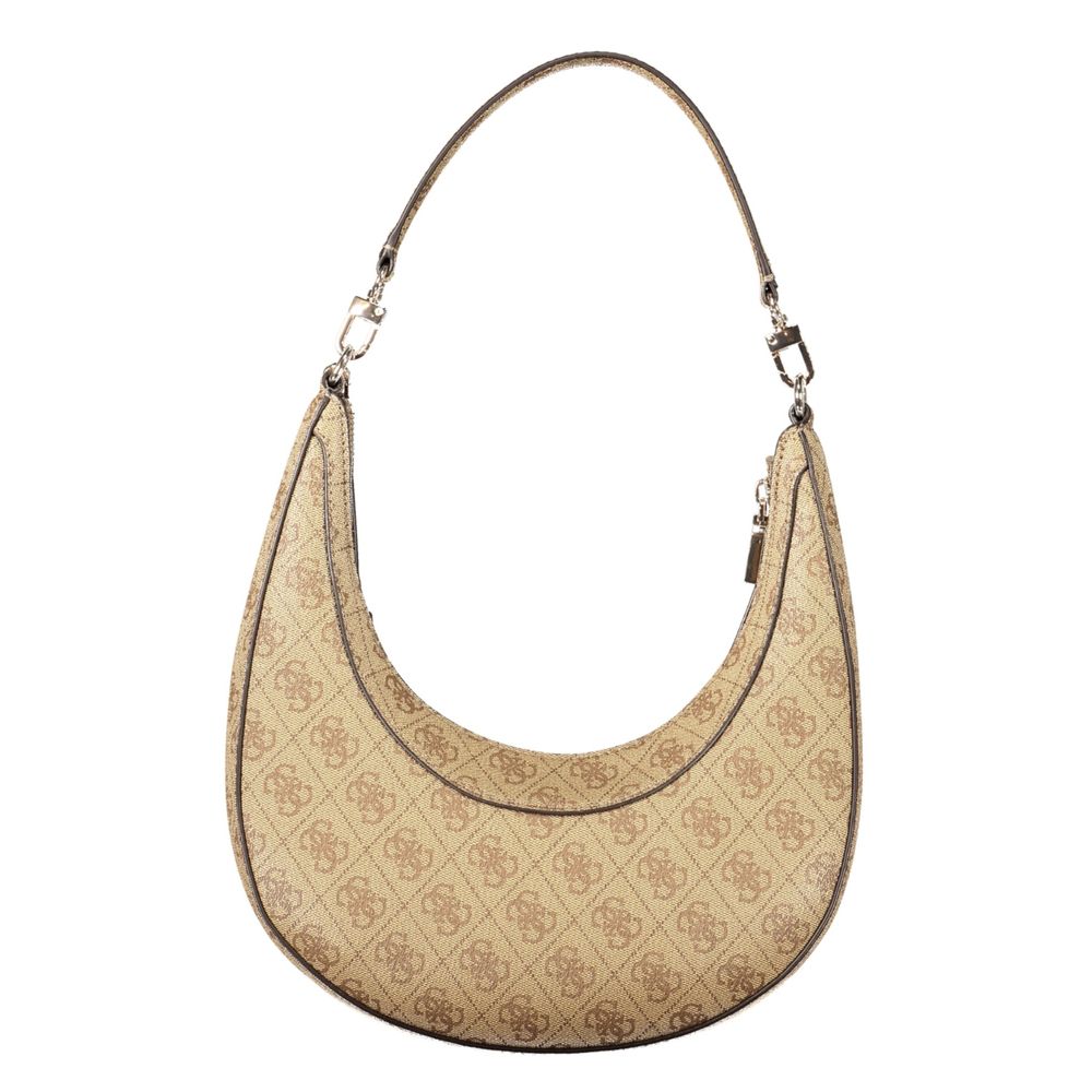 Beige Polyurethane Damen Handtasche