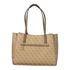 Beige Polyurethane Damen Handtasche