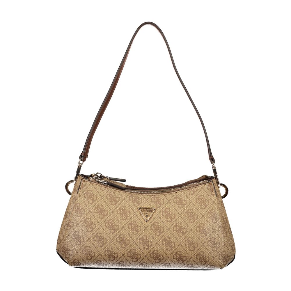 Beige Polyurethane Damen Handtasche
