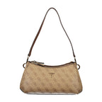 Beige Polyurethane Damen Handtasche