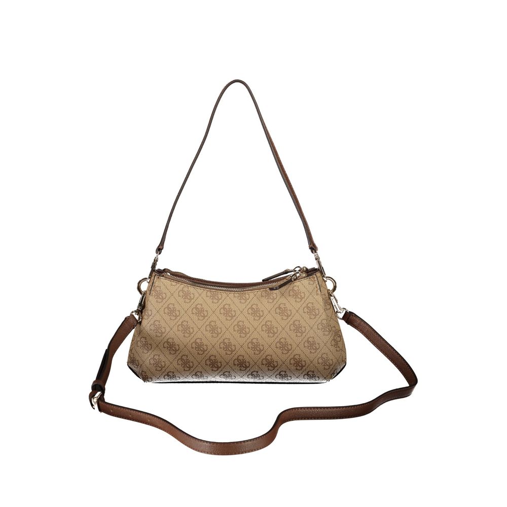 Beige Polyurethane Damen Handtasche