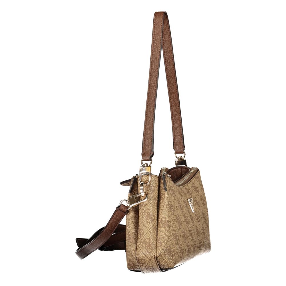 Beige Polyurethane Damen Handtasche