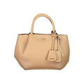 Beige Polyurethane Damen Handtasche