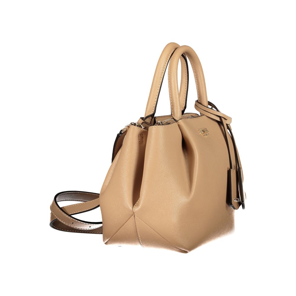 Beige Polyurethane Damen Handtasche