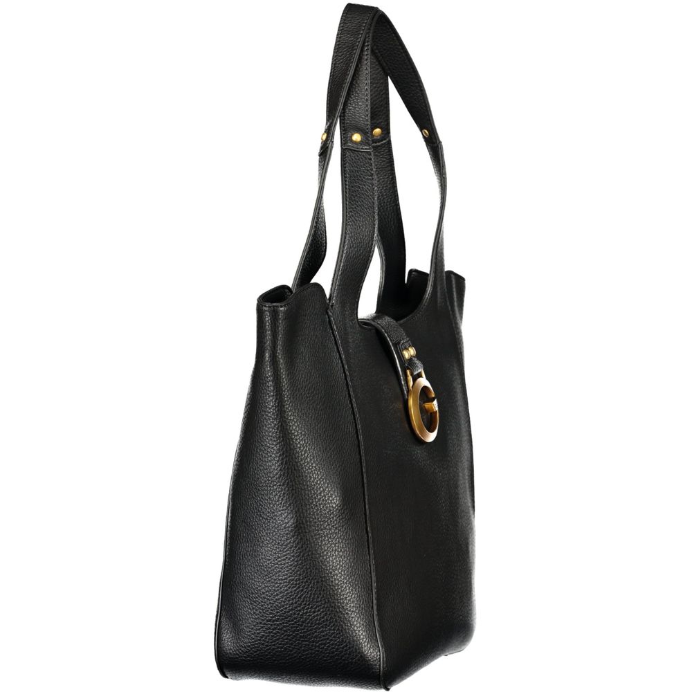 Schwarze Handtasche aus Polyethylen