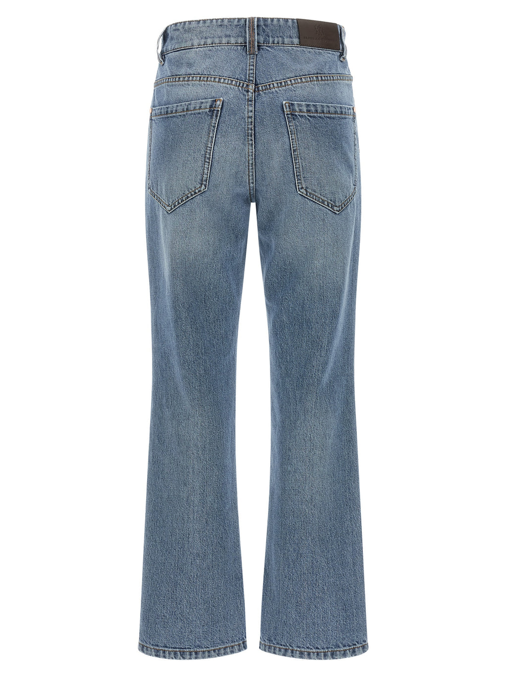 Blaue Cropped Jeans aus Baumwolle