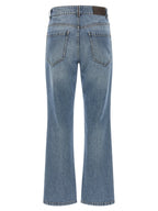 Blaue Cropped Jeans aus Baumwolle