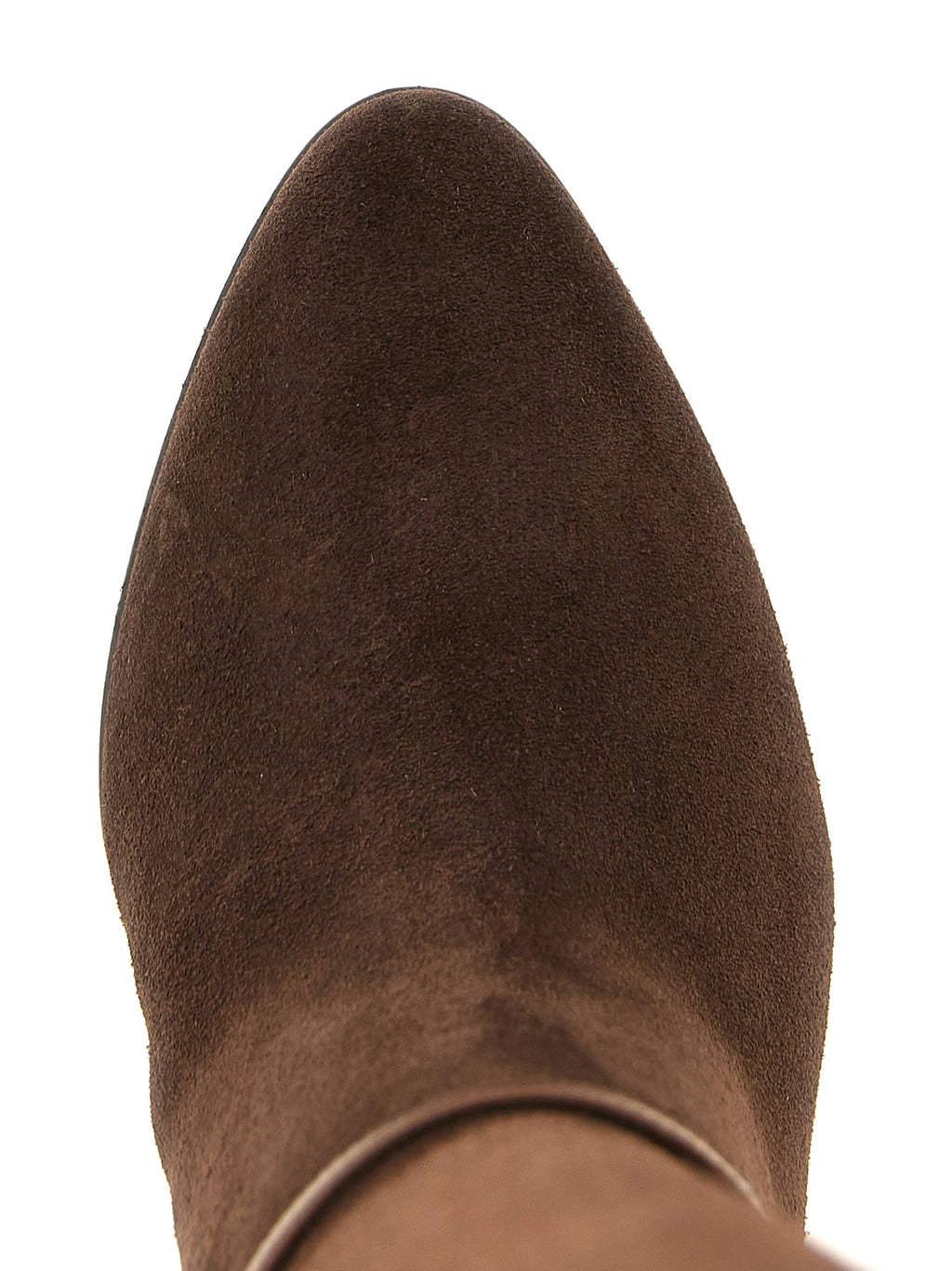 Braun Kalbsleder Overknee-Stiefel