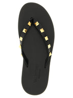 Schwarze Kalbsleder-Slipper