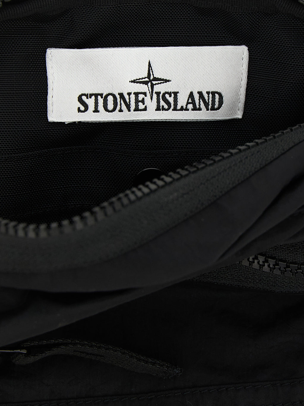 Schwarze Crossbody-Tasche aus Polyamid
