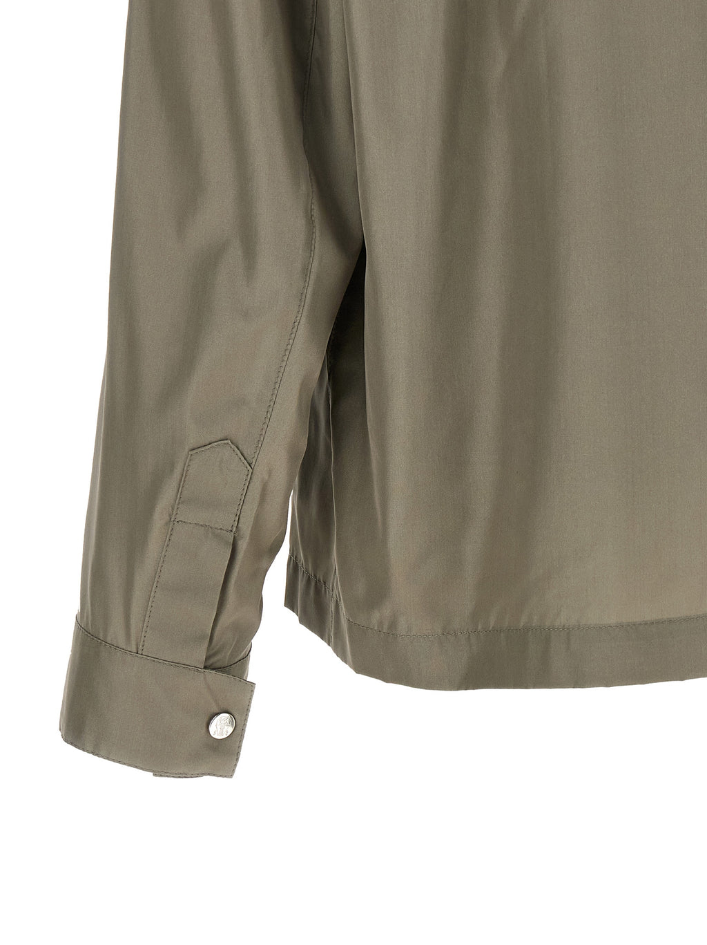 Zweifarbige Seidenjacke in voller Länge