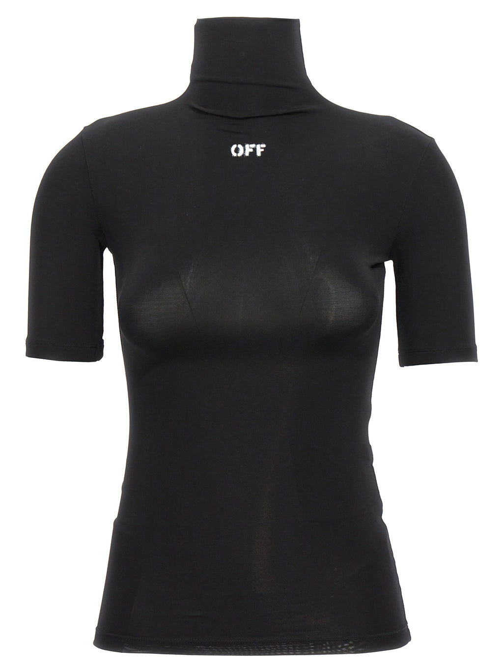 Schwarzes T-Shirt aus Acetat
