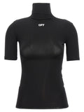 Schwarzes T-Shirt aus Acetat