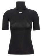 Schwarzes T-Shirt aus Acetat