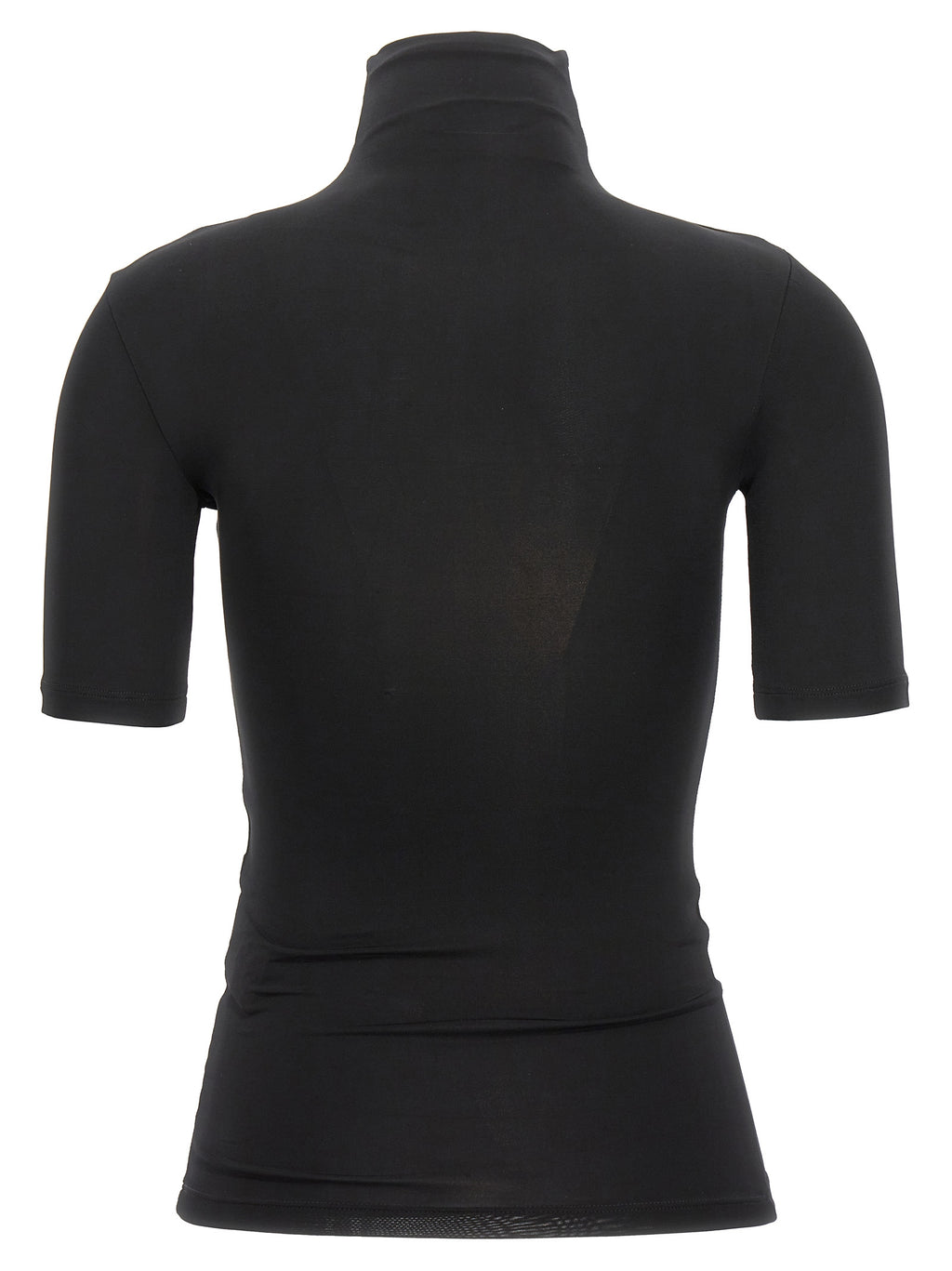 Schwarzes T-Shirt aus Acetat