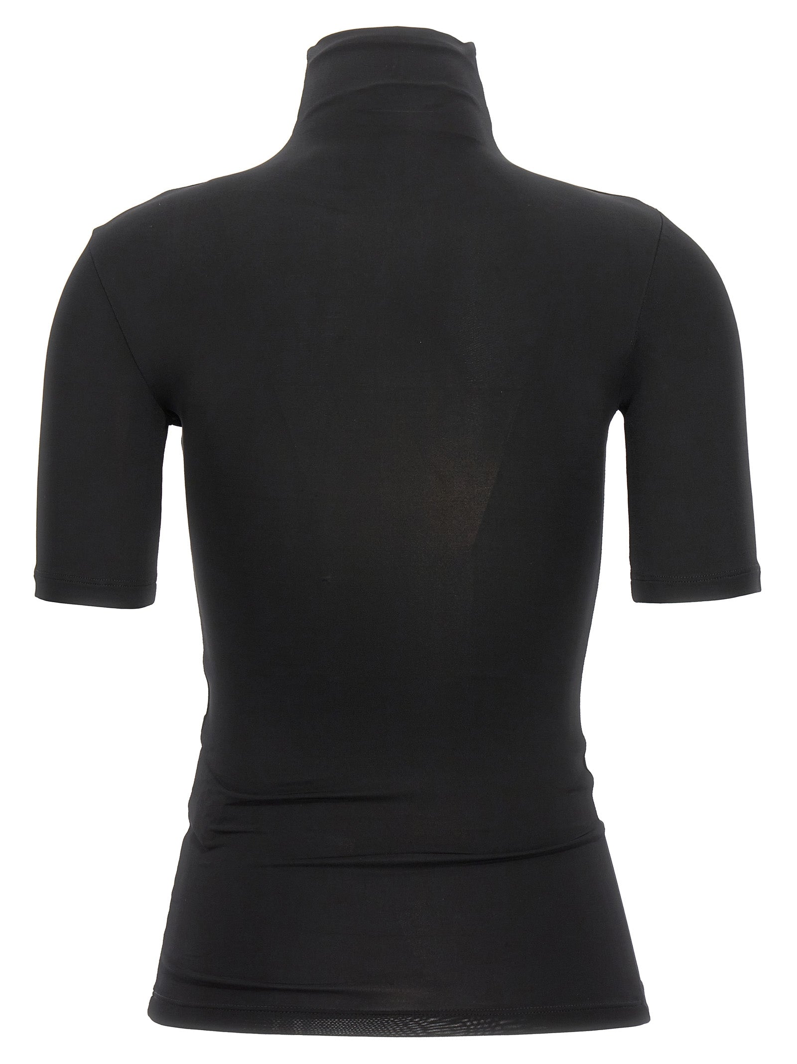 Schwarzes T-Shirt aus Acetat