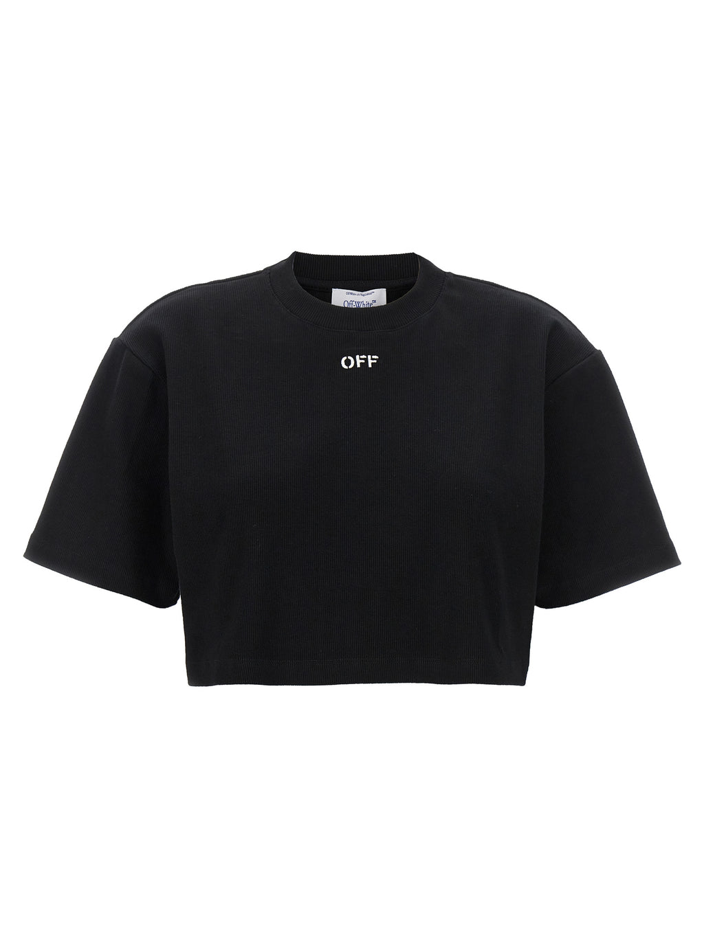 Schwarzes Baumwoll-T-Shirt