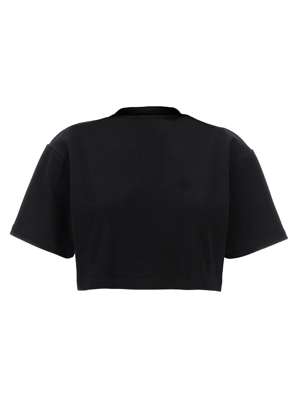Schwarzes Baumwoll-T-Shirt