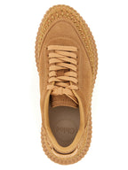 Beige Polyester Plateau-Sneaker