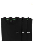 Schwarzes Baumwoll-T-Shirt