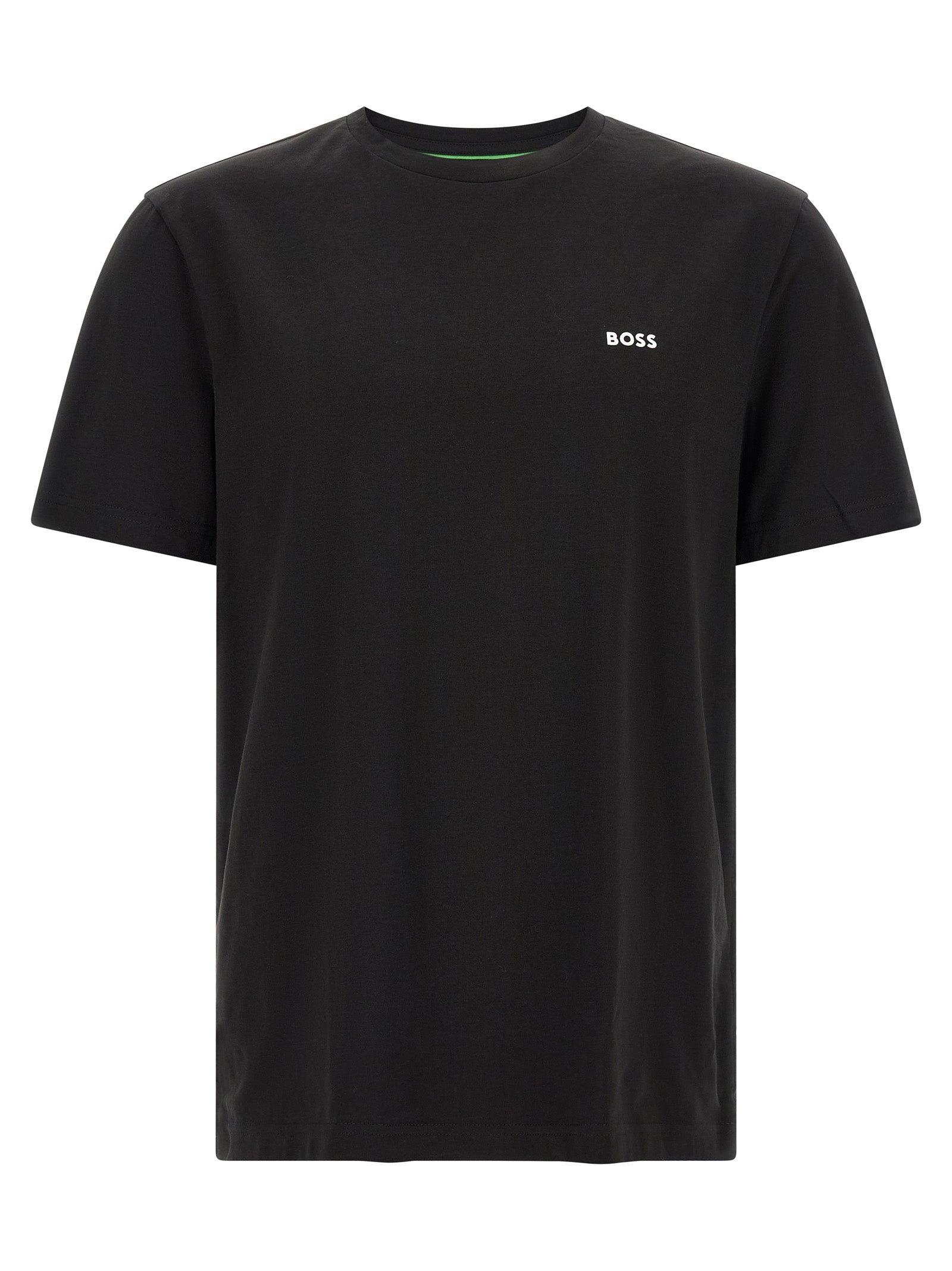 Schwarzes Baumwoll-T-Shirt
