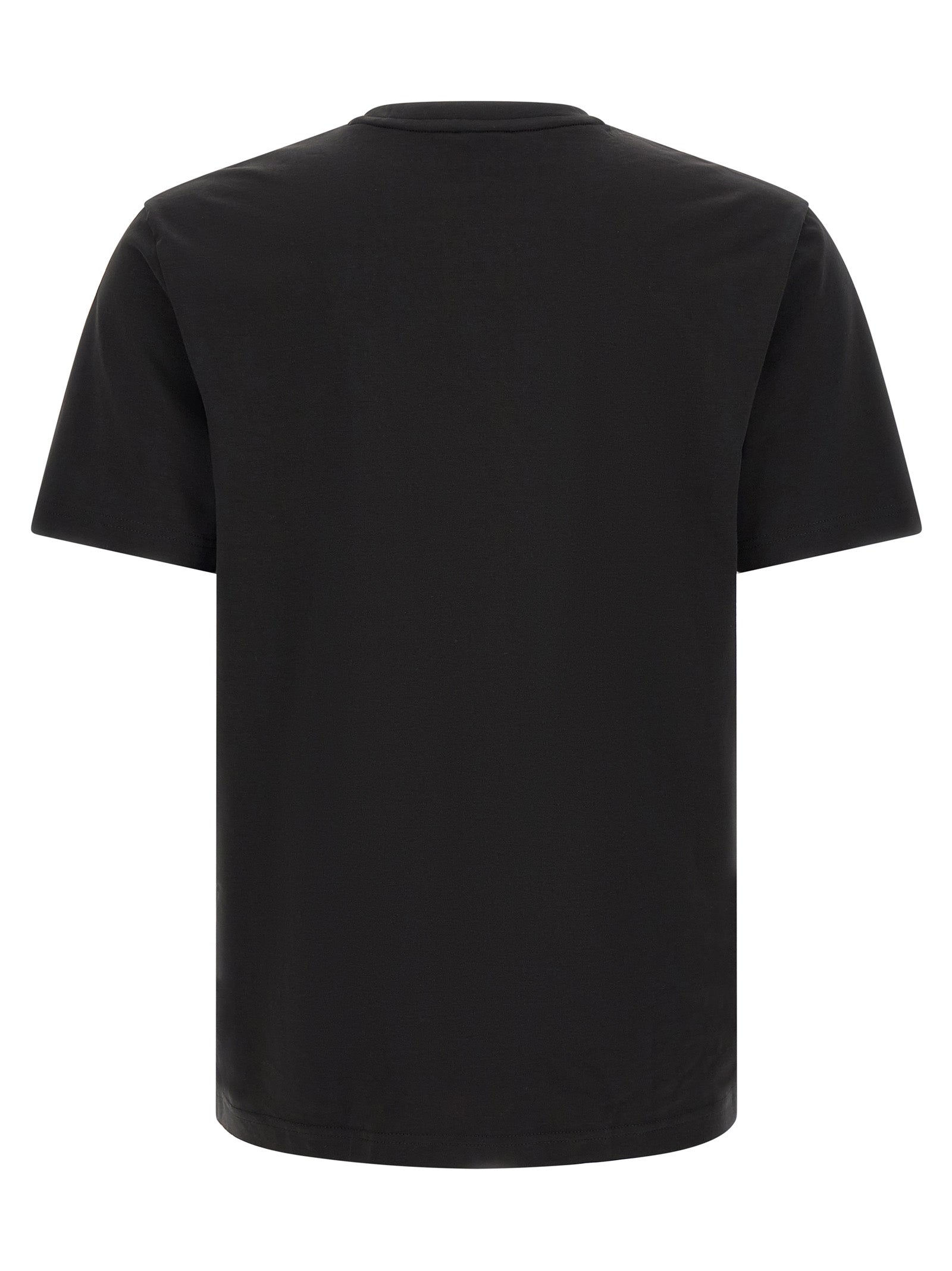 Schwarzes Baumwoll-T-Shirt