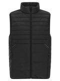 Schwarze ärmellose Jacke aus Polyester