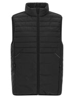 Schwarze ärmellose Jacke aus Polyester