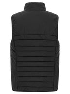 Schwarze ärmellose Jacke aus Polyester