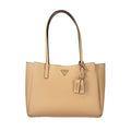 Beige Polyurethan Damentasche