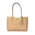 Beige Polyurethan Damentasche