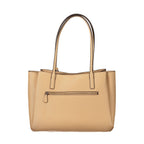 Beige Polyurethan Damentasche
