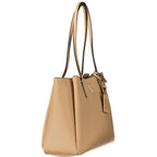 Beige Polyurethan Damentasche