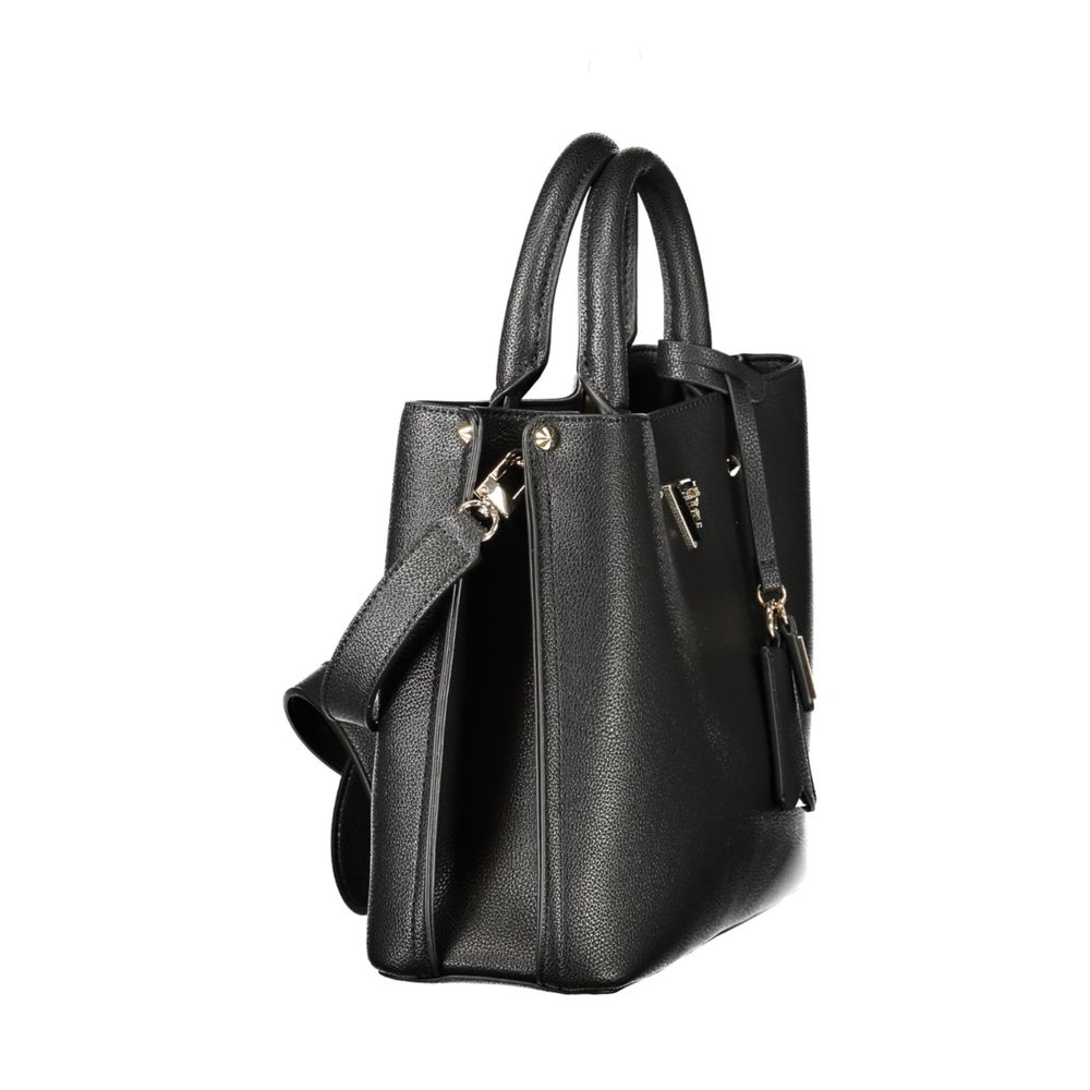 Schwarze Tasche aus Polyurethan