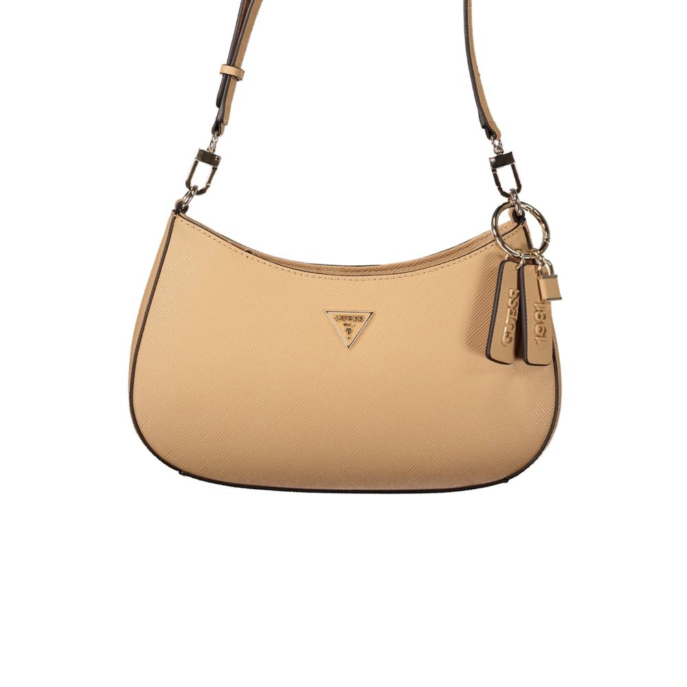 Beige Polyurethane Damen Handtasche