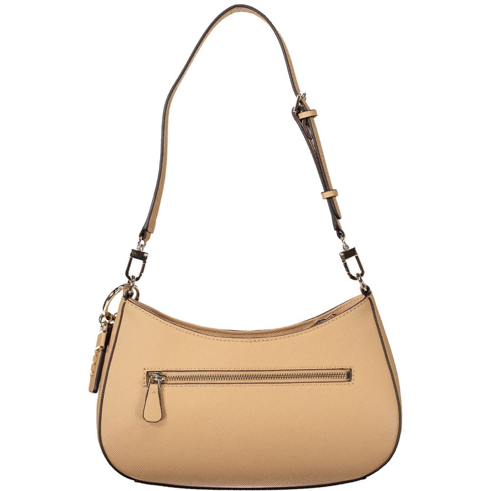 Beige Polyurethane Damen Handtasche