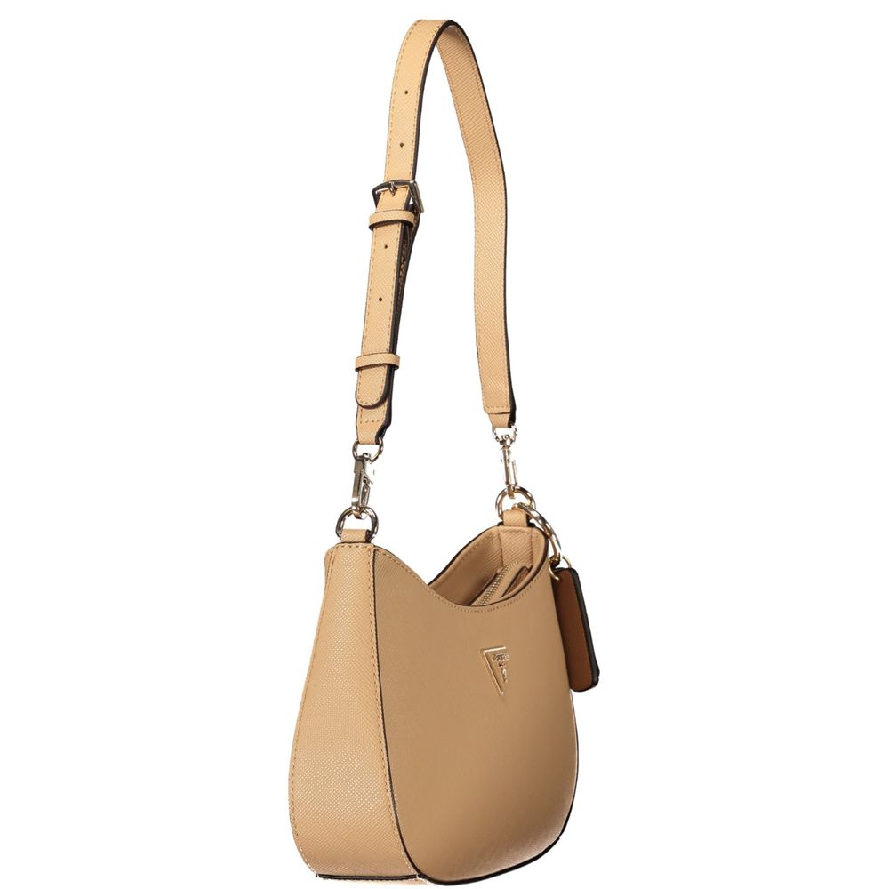 Beige Polyurethane Damen Handtasche