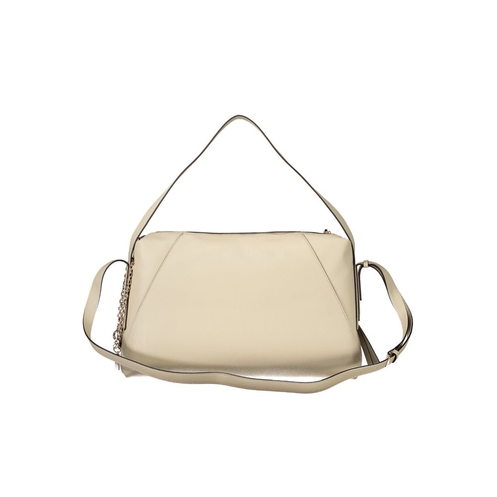 Beige Polyurethane Damen Handtasche
