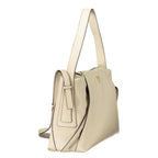 Beige Polyurethane Damen Handtasche