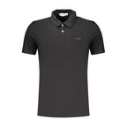 Schwarzes Baumwoll-Poloshirt für Herren