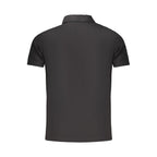 Schwarzes Baumwoll-Poloshirt für Herren
