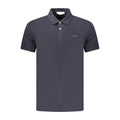 Blaues Herren-Poloshirt aus Baumwolle