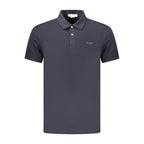 Blaues Herren-Poloshirt aus Baumwolle