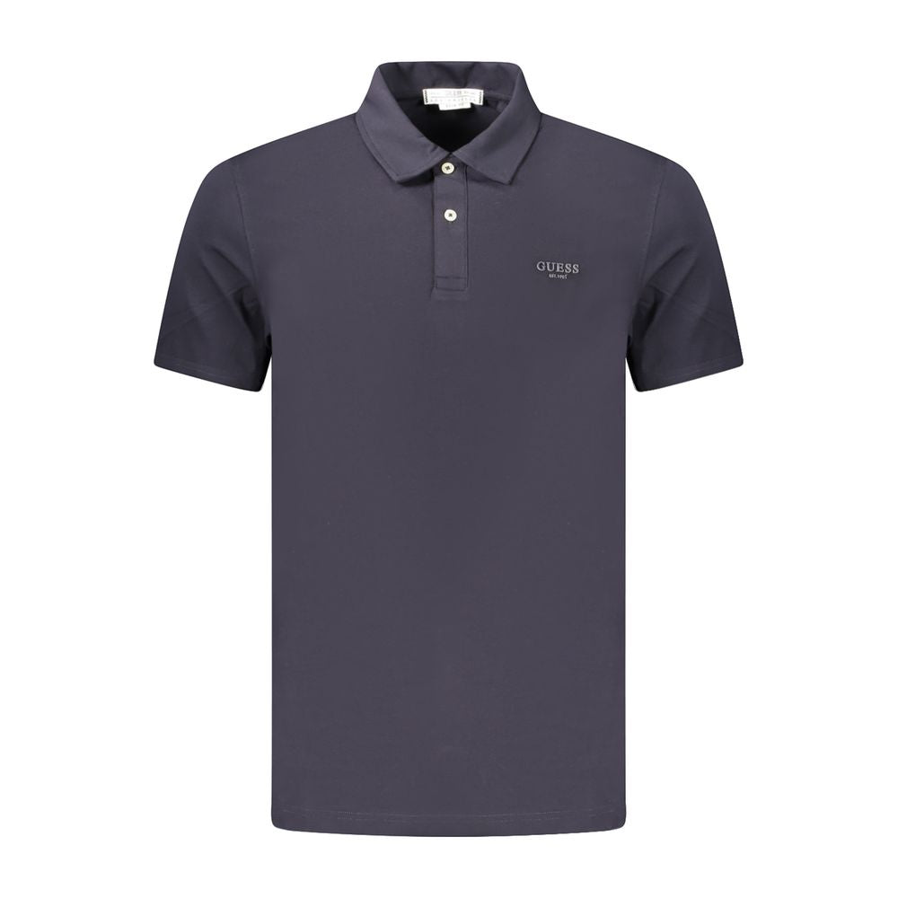 Blaues Herren-Poloshirt aus Baumwolle