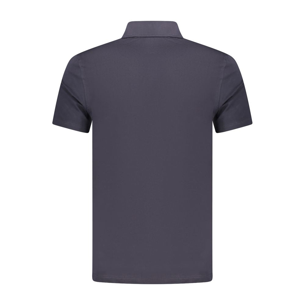 Blaues Herren-Poloshirt aus Baumwolle