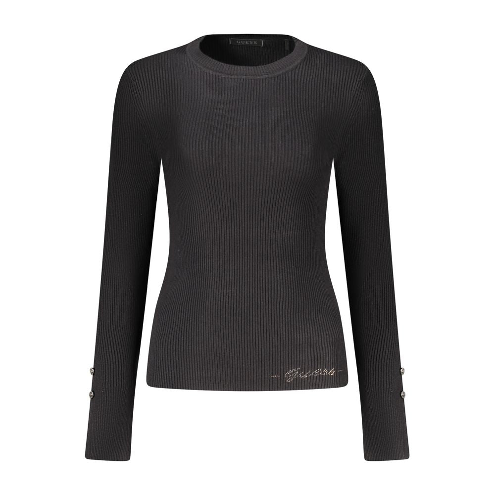 Schwarzer Damenpullover aus Viskose