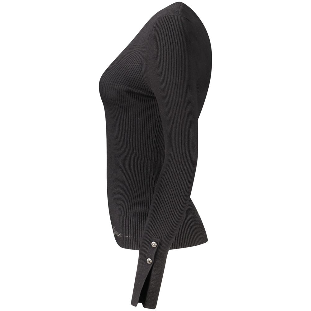 Schwarzer Damenpullover aus Viskose
